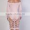Bonvatt Autumn&Winter Sexy Hollow Out Low Round Neck Long Sleeve Slim Bandage Club Dress With Holes