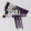 2017 10Pcs gourd shaped makeup brush set Foundation Blending Eyeshadow brushes set Purple calabash shaped handle