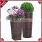 Novelty home corner or outdoor patio used wicker cylinder flower planter