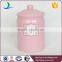 Pink ceramic storage container sets biscuit tea sugar and coffe jars