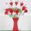 Decorative fiber optic flower lamp led acrylic flower vase