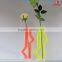 Hot sale wholesale acrylic clear green and black tall glass vases