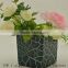 Embossed square decorative glass vases wedding decorations