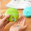 delicate bright-coloured plastic round pocket pill box 7 compartments
