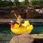 2017 Hot Selling Leasure Giant Yellow Duck Inflatable Pool Float Outdoor Swim Raft Water Party Lounge for Kids and Adults