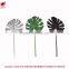 high quality artificial leaves artificial tropical leaves artificial PU Monstera leaf