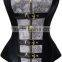 Women's Retro Goth Steel Boned Brocade Vintage Steampunk Bustiers Corsets