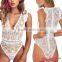 Hot Sale White Lace Transparent Women Babydoll Sexy Lingerie