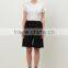 wholesale loose fit wide leg open women black rib custom sweat shorts