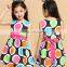 HOT Children Bowknot Colorful Big Polka Dots party dresses for 3 year old girl