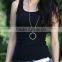 top sale custom 100% organic cotton comfortable blank white tank top for women
