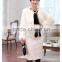 Eight colour woman short faux fur coat winter lady wedding jackets long sleeves