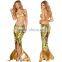 The new flash sequins Split Mermaid evening dress Halloween Costume Wholesale