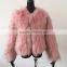 Myfur China Wholesale Lady Winter Fur Jacket Real Raccoon Fur Knitted Jackets