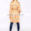 New arrival fashionable women trench coat with belt/lady outfit coat 2015
