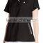 Women's Sporty Crossover V-Neck Scrub Top Stripe Trim Nurse Uniform