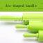 Food grade small size 23cm length plastic handle silicone rolling pins for pastry, bread, dumpling making