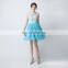 Custom Made Sweet Jewel Ruffles A Line Chiffon Sleeveless Mini Button Zipper Popular Evening Dresses