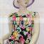 African Print Satin Casual Summer Office Wearing Gown Dresses