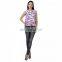 Floral White Multi-Colour Crop Top for girls