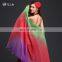 P-9044 2017 semi circular gradient color 2.5*1.3m belly dance imitated silk veil