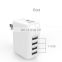 Portable 5V/4.2A 4-USB Port Smart Quick Charge Travel Charger for Smartphones