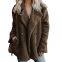 Ladies Spring Coats Plush Women Coat With Pocket