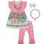 2 piece kids girls clothes hot selling children clothing sets