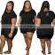 Fall Summer Casual Sports Jumpsuit Women O Neck Short Sleeve Drawstring Pockets Rompers Sexy Street Club One Piece Outfits