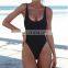 comfortable One Piece Swimsuit 2018 Summer Sexy Cross Halter Swimwear