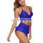 High Quality Custom Beach Cover ups Halter Strap Two Piece lace Swimwear Bikini