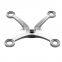 Stainless Steel Handrail Glass Holder Glass Curtain Wall Bracket Glass spider accessories for awning canopy