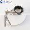 4'' DN100  aluminium alloy body ss304 disc  anti-frost moistureproof wafer butterfly valve handle lever for air-condition