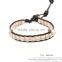 Latest men circle beads single bracelet men leather design bracelet XE09-0103
