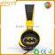 nice cute steel retractable wired stereo headphone with oem logo