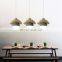 Decorative chandelier simple solid wood wrought iron wire pendant lights nordic pendant lamp