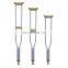 Factory price Adjustable Height cane disables and elders used pushbotton rubber pads Aluminum Arm Crutch