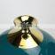 Porcelain  Gold And Silver Border Big Belly Small Neck And Small Mouth Dark Green Ceramic Vase Porcelain Vase