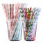 Biodegradable straws Waterproof compostable eco-friendly dot striped China paper straw