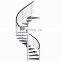 China factory metal spiral stairs/cast iron used spiral staircase design