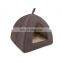 High quality multi color modern house-shaped detachable warm soft comfortable lwood pet house