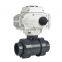 DN25 1inch 2 Way Plastic UPVC  Motor Operated Control Electric Ball Valve AC220V
