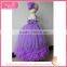 Oem service purple ostrich feather materials for dress