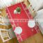 Custom polyester printing tablecloth red table cloth for Christmas