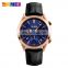 SKMEI 9127 Luxury Brand Leather Strap Quartz Wrist Watch Fashion Complete Calendar Watches Men