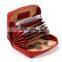 high quality handmade genuine leather accordion style card case card holder wallet full zip around