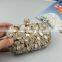Brilliant Diamond Metal Frame Luxury Evening Party Clutch Bag With Chain For Women