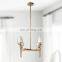 Modern Copper Tulip Glass Lampshade Chandelier Ceiling Light Fixture For Living Dining Room Bedroom Kitchen Island Foyer Lobby