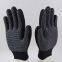 black polyester thread knitted PVC dot palm coated anti-slip safety work gloves