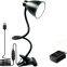 38 LED Table Desk Clamp Lamp 3 Color 10 Brightness Dimmer Read Auto Off Timer 360 Flexible Gooseneck Clip on night Light for Bed